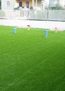 Prato adiacente ad asilo realizzato con Art. SOFT CRSS 32